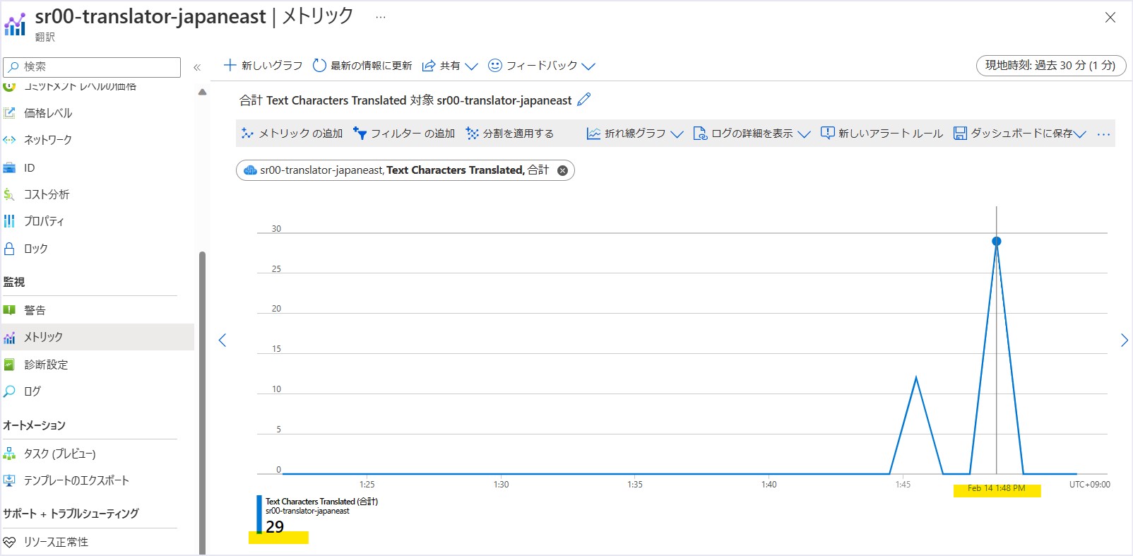 Translator Text Api の翻訳文字数の確認方法 Japan Cognitive Services Support Blog
